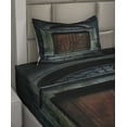 thumbnail image 2 of Ambesonne Gothic Fitted & Top Sheet Set with Sham, Antique Wooden Door, Grey Brown, 2 of 4