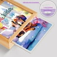 thumbnail image 4 of Watercolor Hello Winter Dachshund Chill Christmas Welcome Acrylic Plaque with Wood Photo Frame Box Wiener Dog Lover Gifts Idea Light Box - 00016, 4 of 5
