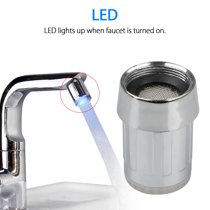 Tsv Faucet Light Tap Water Powered Temperature Sensing Bathroom