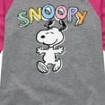 thumbnail image 3 of Peanuts - Snoopy Sketchy - Youth Girls Raglan Tee, 3 of 6