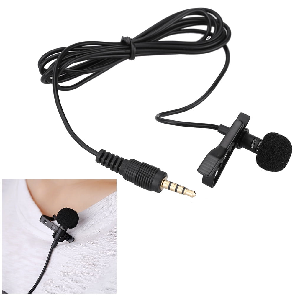 HDE Mini Hands Free Lavalier Clip-On Lapel Mic 3.5mm Jack Computer Microphone 