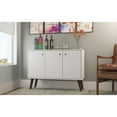 thumbnail image 2 of Bromma 35.43" Buffet Stand with 3 Shelves and 3 Doors in White, 2 of 7