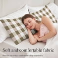 thumbnail image 5 of Brown Plaid Body Pillow Covers 20"x54", Spring Summer Farmhouse Buffalo Checkered Soft Brushed Microfiber Breathable Throw Pillow Covers, Pillowcase with Zipper for Couch Sofa Bedroom Living Room, 5 of 9