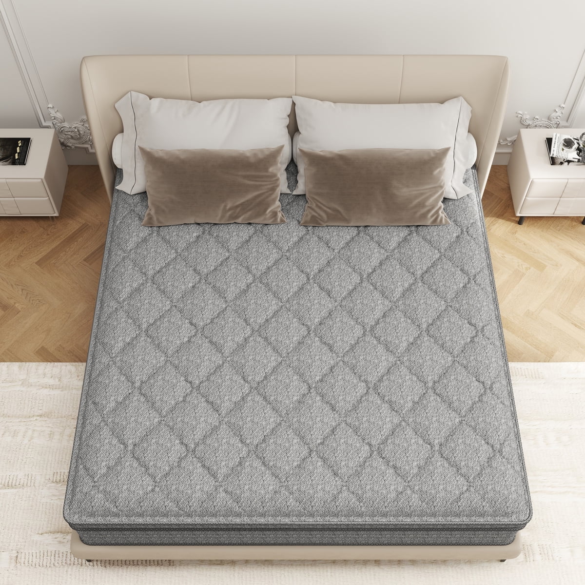 AMENDPATURE 12 inch Twin Hybrid Mattress,Memory Foam & Spring，Medium Comfort in a Box,Adult