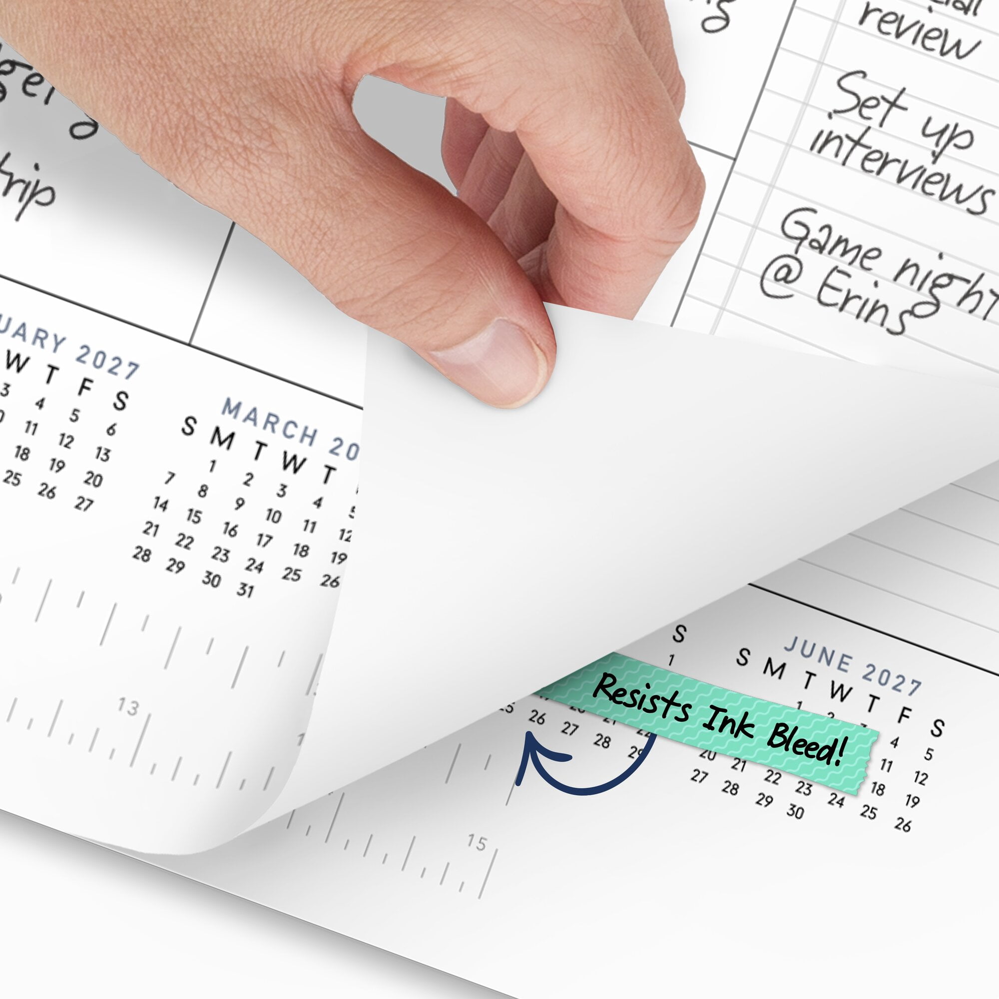 AT-A-GLANCE Contemporary Academic 2026-2027 Monthly Desk Pad Calendar Standard