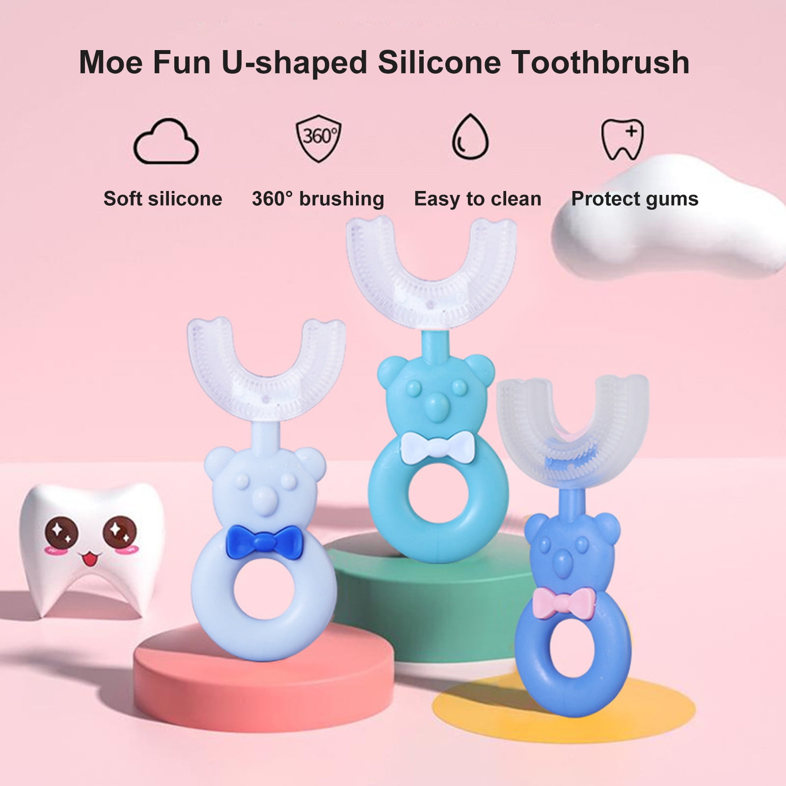 Infant Toothbrush Ergonomics Handle Comfortable Lovely