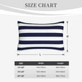 thumbnail image 6 of Daiia Navy Blue And White Stripes Bedding Waterproof Pillow Protector Zippered Queen – Bed Bug Proof Pillow Encasement-16"x24", 6 of 9