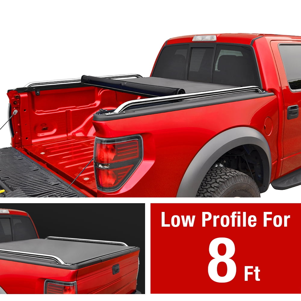 Low Profile Soft Roll Up Truck Bed Tonneau Cover For 2008 2016 Ford F 250 F 350 Super Duty Styleside 8 Bed Walmart Com Walmart Com