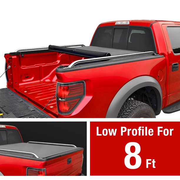Low Profile Soft Roll Up Truck Bed Tonneau Cover For 2008 2016 Ford F 250 F 350 Super Duty Styleside 8 Bed Walmart Com Walmart Com