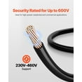 thumbnail image 4 of VEVOR 4 AWG THHN Wire, 19-Stranded, 100% OFC Copper Electrical Building Wire with Nylon Jacket, Rated for Up to 600 Volts, for Indoor & Outdoor Use, Commercial, Industrial, Residential, Black, 4 of 9