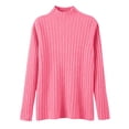 thumbnail image 4 of EDFBUYKRS Female Skirts Sequin Skirt Midi Length Women's Knit Sweater Pullover Turtleneck Top Casual Wear Soft Comfortable Stretchable Long Sleeve Blouse for Spring Fall Winter, 4 of 4