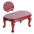 thumbnail image 2 of Dollhouse Miniature Table European Retro Small Exquisite Good Texture 1:12 Mini Dollhouse Furniture for Kids DecorationMahogany Color, 2 of 5