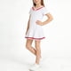 thumbnail image 2 of Odeerbi Niñas Algodón Uniforme de La Escuela Vestido Color Bloque Sin Mangas Marinero Cuello Ruffle Vestido de Línea A, 2 of 7