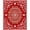 Red, Pattern 1, variant on ODIKA 4'x6' Machine Washable Non-Slip Area Rug, Whimsical Frosted Medallion Motif with Gilded Highlights High Traffic Rug, Red, 616846