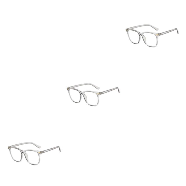 Anteojos Anti Luz Azul Sonducket TR90 Ligeros Estilo Vintage Marco Grande Gris Claro