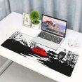 thumbnail image 2 of Japanese Large Black Mouse Pads for Desk, Full Desk Gaming Mousepad with Mountains and Red Sun, Extended Long XL Computer Mat with Stitched Edges and Non-Slip Base for Desktop, Keyboard, 31.5*11.8 In, 2 of 6