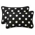 thumbnail image 1 of Pillow Perfect Inc. 386706 Polka Dot Noir Rectangle Jeter Oreiller (Lot de 2), 1 of 1