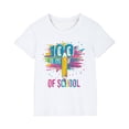 thumbnail image 2 of Fiudx Camiseta para Niño Pequeño, Bonito Diseño de 100 Días de Colegio, Tejido Suave y Transpirable, Cuello Redondo Moderno, Ideal para Conjuntos de Verano, Citas de Juego y Eventos Escolares, Dispon, 2 of 6