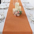 thumbnail image 3 of BalsaCircle 14" x 108" Orange Faux Burlap Linen Polyester Table Runner Party Events Decorations, 3 of 7
