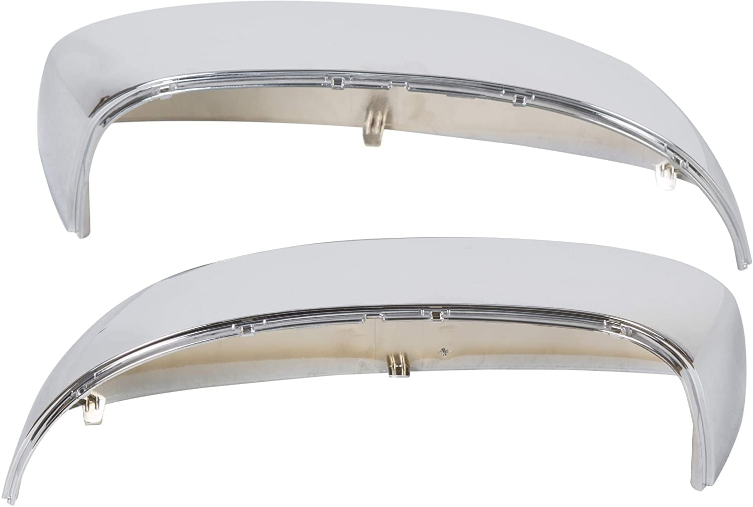 Kojem Pair Chrome Side View Upper Mirror Top Half Caps Fit for 2007-2014 Chevy Silverado GMC Sierra Avalanche Tahoe Suburban Left & Right