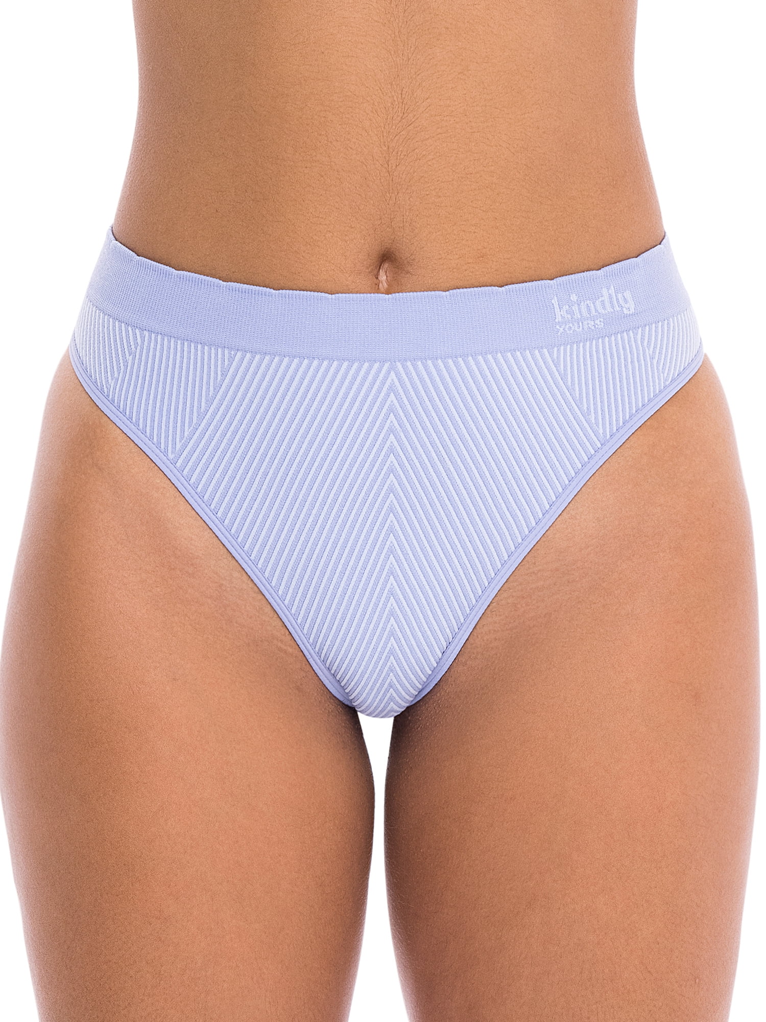 Kindly Yours Women's Sustainable Cotton Thong Underwear, 3-Pack, Sizes XS  to XXXL 