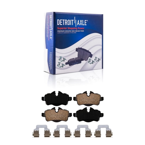Detroit Axle - Rear Ceramic Brake Pads for 2007-2015 Mini Cooper,  2008 2009 2010 2011 2012 2013 2014