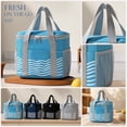 thumbnail image 2 of Insulated Lunch Bag | Insulated Cooler Bag | Reusable Canvas Lunch Bag for Work, Picnics | Blue Lunch Bag for Women and Men, 2 of 6