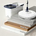thumbnail image 2 of Spin Mop Bucket with Wringer, Mop with Bucket Set Includes 3 Replacement Pads, Durable Mop Bucket for Home Floor Cleaning, 2 of 9
