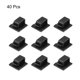 thumbnail image 2 of Clips de cable adhesivos organizador de cables para coche oficina hogar 21x19x12mm negro 40 piezas, 2 of 4