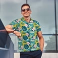 thumbnail image 3 of Wukai Tropical Floral Men’s Polo Shirts,Quick-Dry Athletic Shirt,Classic Fit Shirts-4X-Large, 3 of 8