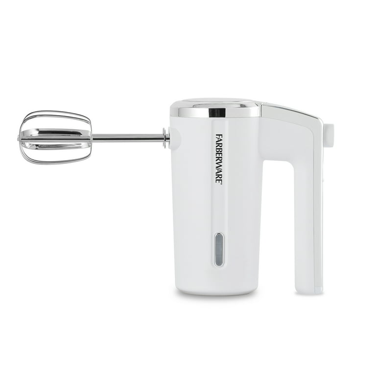 Farberware Cordless Rechargeable 3 Speed Hand Mixer, White, New