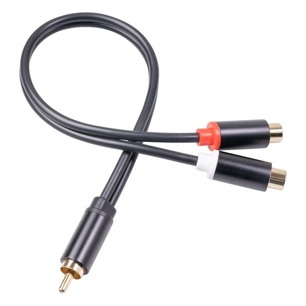 RCA to Dual RCA Cable 11.8" Female to Male Splitter Cable for