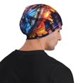 thumbnail image 5 of Rocae Magical Stained Glass Castle for Beanies Hats for Men Women Warm Chunky Knit Hats Winter Adult Milk Silk Knitted Beanie, 5 of 7