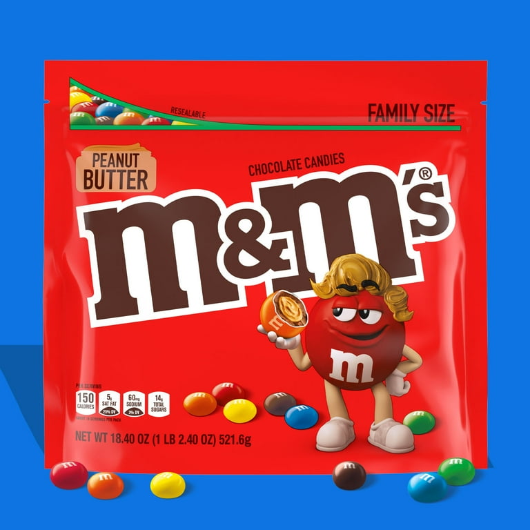 M&M's Peanut Butter Milk Chocolate Candy Family Size - 17.2