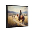 thumbnail image 4 of Stupell Industries Equestrian Horse Riding Scene Landscape Painting Black Floater Framed Canvas Art Print Wall Art, 21 x 17, 4 of 10