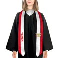 thumbnail image 4 of More design Graduation shawl Yemen & United States Flag Stole Sash Honor Study Aboard International Students, 4 of 12