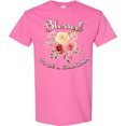thumbnail image 3 of Inktastic Blessed to Be a Grandma Flowers T-Shirt, 3 of 5