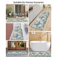 thumbnail image 4 of Vintage Crab Front Door Mat Ocean Coral Anchor Shell Wood Grain Welcome Doormat Indoor Outdoor Entrance Floor Mat Non-Slip Washable Runner Rug for Front Porch Decor 20x63 Inch, 4 of 6