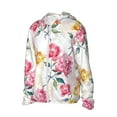thumbnail image 2 of Kll Colorful Flowers Print Men'S Women’s Upf 50+ Sun Protection Outdoor Hoodie Jacket Long Sleeve Fishing Hiking Performance Shirt- X-Large, 2 of 8