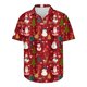 thumbnail image 4 of Camisas de Manga Larga para Hombres, Botón de Impresión Blusa de Cuello, Camisa de Poliéster de Moda Casual, 4 of 8