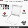 thumbnail image 3 of Rev-A-Shelf RV-50-LID-G-1-40 50-Quart Trash Can Lid, Green (Lid Only), 3 of 12