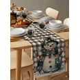 thumbnail image 6 of Ldtrchee Christmas Snowman Table Runner 108 Inches, Black and White Checkered Winter Snowflake Bed Runner Dresser Scarves Tabletop for Indoor Outdoor Parties/Ceremony/Banquet, 13"x 108", 6 of 8