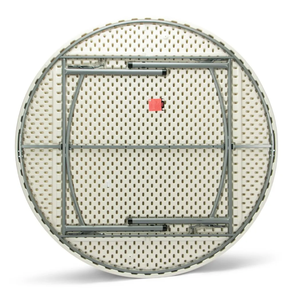 Rhino Plastic Table - 71" Round - White Granite