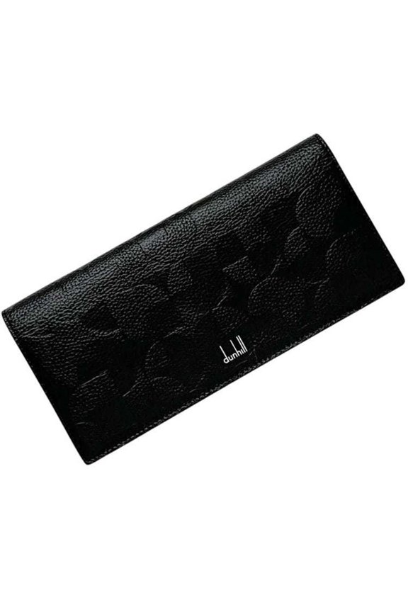 Pre-Owned Dunhill Bifold Long Wallet ec-25025 Black Optical DU22R2100ER 001 Belgrave Leather...
