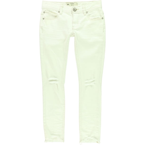 Jeans rasgados ajustados Free People para mujer blanco 24 corto