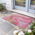 thumbnail image 2 of Pink Marble Doormat Outdoor Entrance 24"x36", Modern Abstract Luxury Golden Artwork Absorb Moisture Dirt Door Mats, Non-Slip Rubber Backing Floor Mats Indoor, Low-Profile Front Door Rugs, 2 of 9