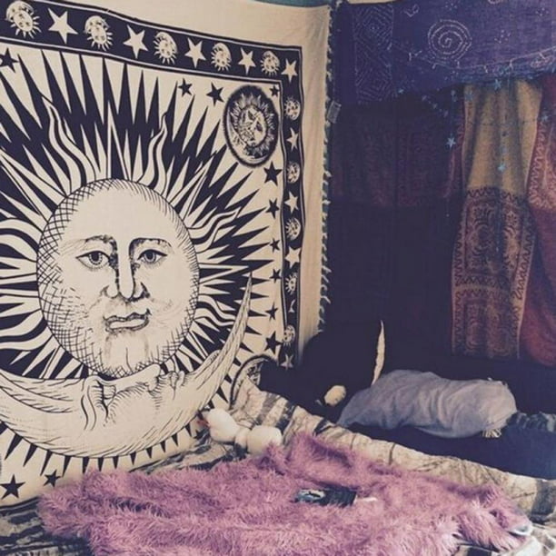 Project Retro King Size Tapestries Hippie Bohemian Psychedelic Peacock ...