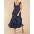 thumbnail image 3 of Vestido de verano R.Vivimos sin mangas con volantes bohemio para mujer, 3 of 6