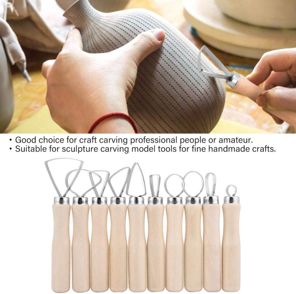 RVKXHD Pottery Tools Clay Sculpture Tool Set JR2-10/ 10Pcs DIY Wax Carving Pottery Shapers Tools Clay Sculpting Tools Set Accessories
