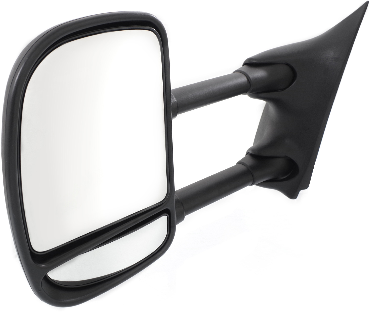Towing Mirror Compatible With 1999-2007 Ford F-250 Super Duty F-350 Left Driver Side w/ Blind Spot Corner Glass Textured Black Kool-Vue